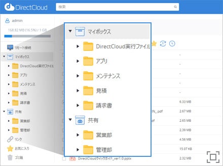 ビジネス利用に最適化したクラウドストレージ　　　　　　　　　　従業員にとってストレスのない操作性を実現